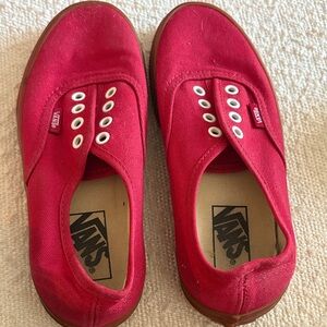 Vans Bold Red Canvas Shoes